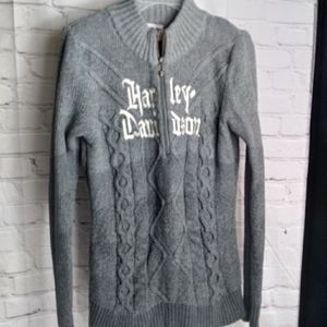 Harley davidson 3/4 zip up, ombre sweater